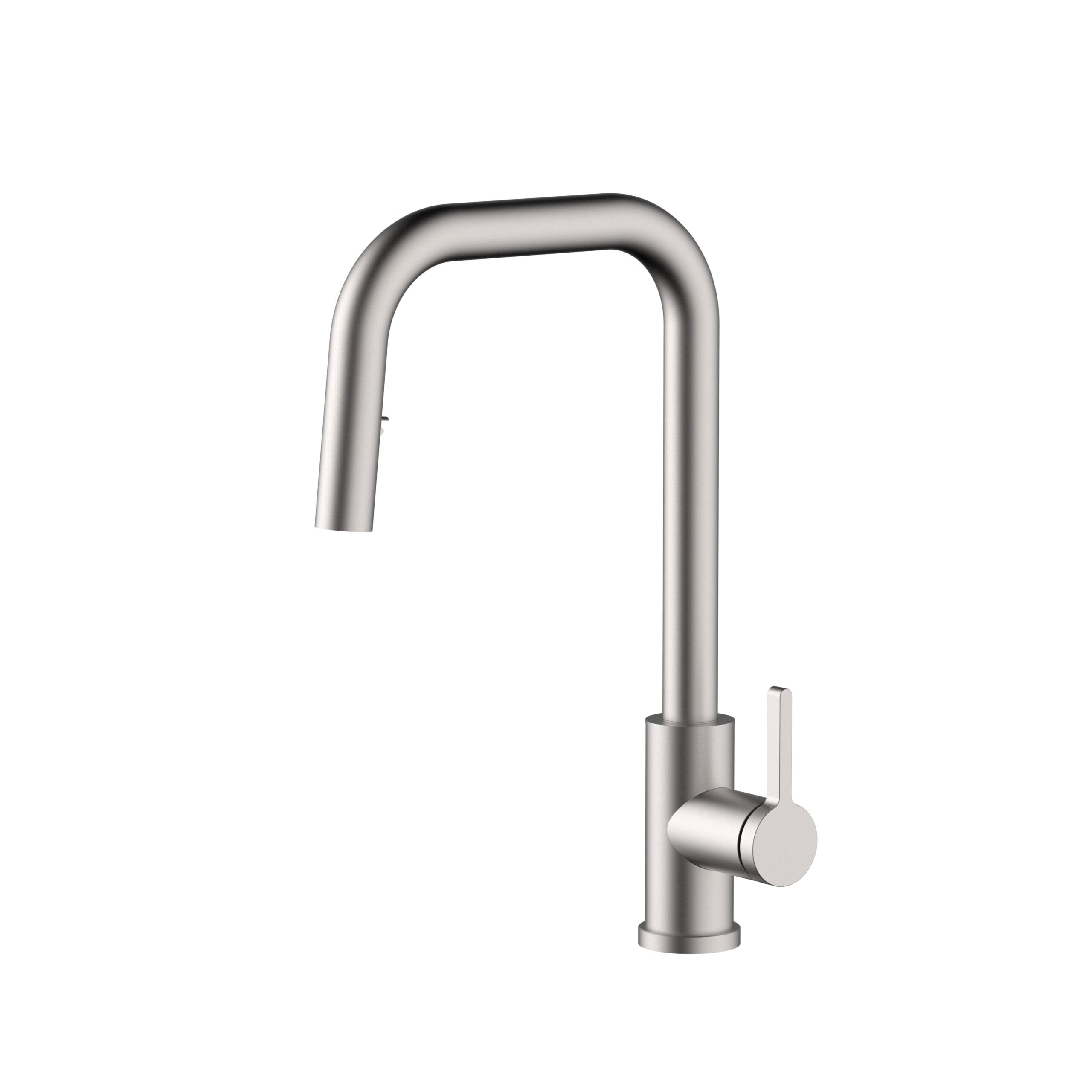 Grassi K6701 - Modern Squared U-Spout Pull-Down Kitchen Faucet